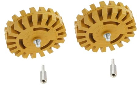 NUOBESTY 2 Sets Rubber Removal Wheel Glue Removal Grinding Tools for Car Polishing Tar and Glue Remover for Cars