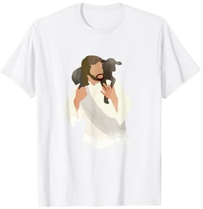 Jésus et la Parabole du Mouton Noir Perdu Luke 15 T-Shirt