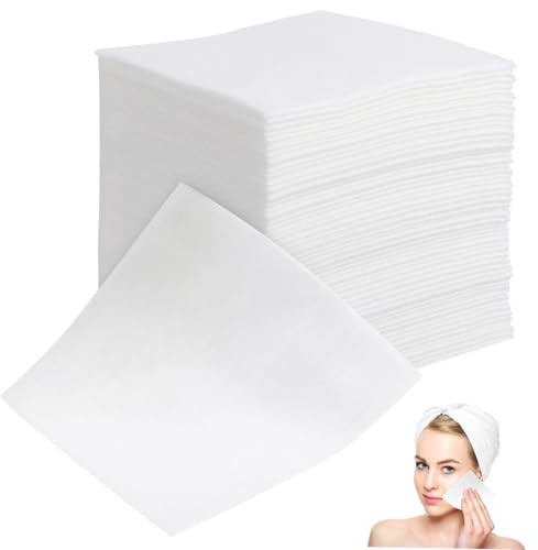 EPIGEIST 100 Lingettes Nettoyantes Jetables en Tissu Non Tissé Blanc pour Démaquillage Doux et Pratique, Lot de 100 Pièces Nettoyage du Visage