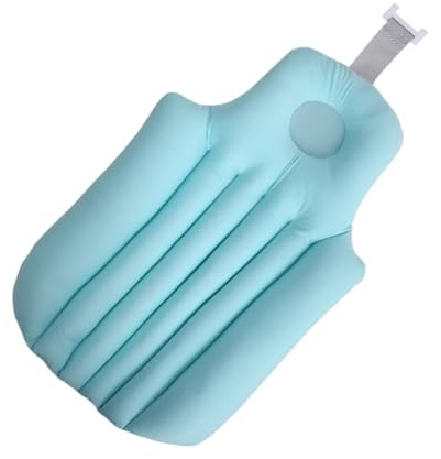 Hohopeti Badekissen mit Rutschfestem Dusch Sitz Babywanne Einsatz mit Kopf und Nackenstütze Langlebiges Polyester Spandex Material Einfach zu Fixieren für Neugeborene und