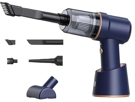 Powerful Cordless Car Vacuum Cleaner 120W, Wet/Dry Handheld 95000 Pa Strong Suction, Portable 45 Min Runtime USB Rechargeable Cleaner with LED Light