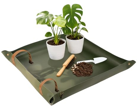 Surfaces résistantes à l'eau et à la Terre - Plateau en Cuir synthétique de Taille optimale - Tapis de rempotage de - Plateau de Jardinage - pour boutures hydroponiques - Fertilisation de