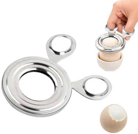 Egg Topper Cutter, Stainless Steel Boiled Egg Cutter, Egg Shell Scissors Slicer, Shell Remover and Top Opener for Soft Boiled Eggs, Egg Clipper, Kitchen Gadget, 3cm Opening