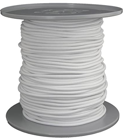 Gepotex Gummiseil/Expanderseil Länge 100 Meter Durchmesser 5mm Farbe weiß Fluoreszierend (leuchtet unter Schwarzlicht), Beste Qualität - Made in Germany