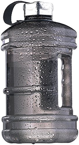 Speeron Trinkflasche mit Griff: Auslaufsichere Trinkflasche mit Tragegriff, 2,3 l, schwarz (Wasserflasche mit Griff, Flasche mit, Strand)