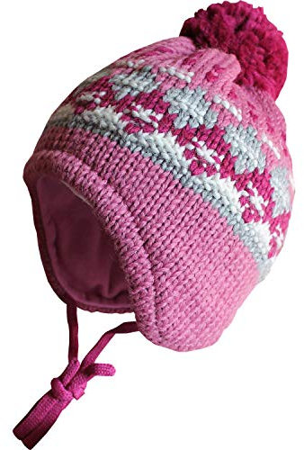 maximo Baby Mädchen Mütze Pompon gefüttert mit Bindeband-45 - Kindermode : Mädchen