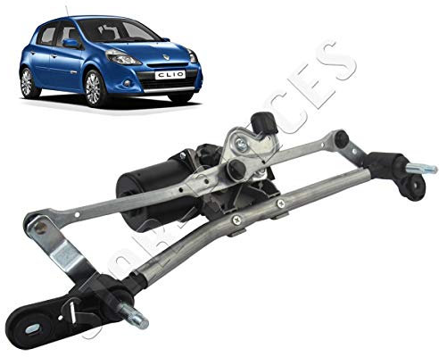 Motorino tergicristallo compatibile per Clio 3 (2005-2012) (tiranteria + motore tergicristallo). 8200268931, 7701061590, 8200383752