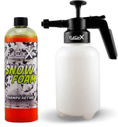 AutoFullCar Foamer Manueller Schaumgenerator mit Aktiv-Shampoo Snow Foam FullCarX 750 ml - Karosserie-Reinigung (Foamer + Shampoo 750 ml)