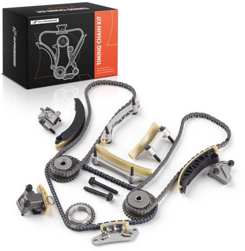 A-Premium Engine Timing Chain Kit Compatible with Buick & Cadillac & Chevy & GMC & Pontiac & Saturn & Saab & Suzuki Cars- Enclave, LaCrosse, CTS, SRX & More - DOHC, V6 2.8L 3.0L 3.2L 3.6L