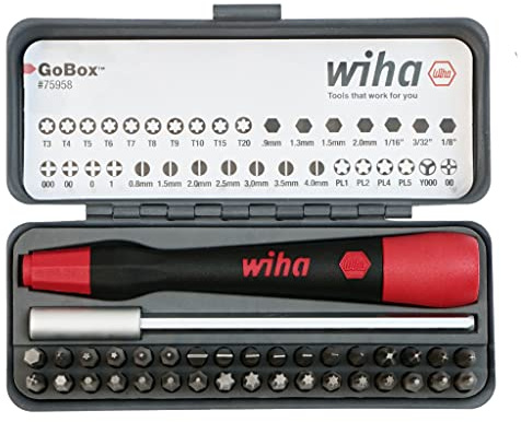 Wiha 75958 GoBox Präzisions-Mikro-Bit-Set, 36-teilig