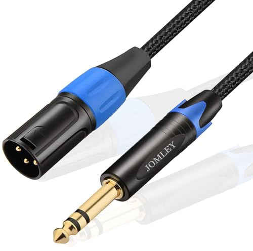 JOMLEY Cavo Jack 6,35 mm TRS Stereo a XLR Maschio, Bilanciato e di Interconnessione - 1 Metro