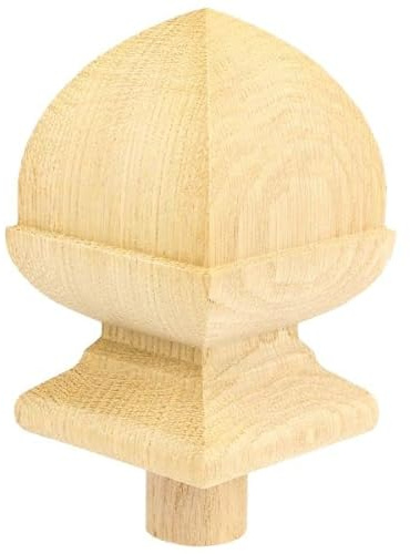 Jackson Woodturners Oak Square Acorn Newel Cap 90mm
