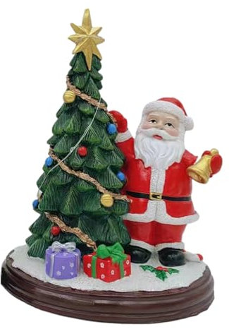 AYKHDS Weihnachtsfigur für den Innenbereich, Harz-Weihnachtsfiguren, handgefertigte Glas-Weihnachtsfiguren, Ornamente für Desktop, Fensterdekoration