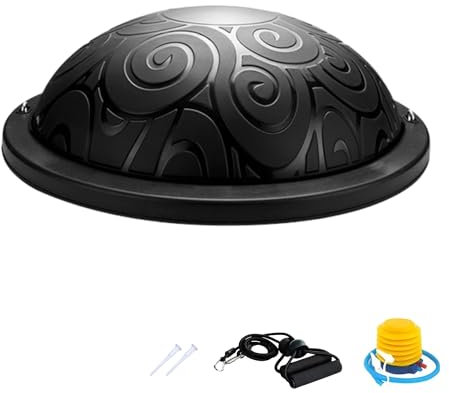 Balansbollar. Halkfri Boll för Fitness, Yoga, Pilates. Balans Tränings Boll. Pilatesball. Inklusive luftpump och två dragremmar. Balanstränare. Semi Sphere Ball för Sport Hemma.