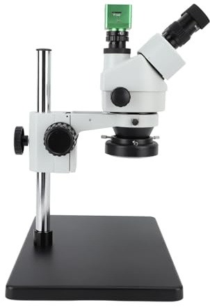 Caméra de Microscope Trinoculaire, Caméra de Microscope Trinoculaire 4K 41MP USB avec Support Lumière LED Compatible AC100-240V, Microscopes Trinoculaires Composés (Prise UE)