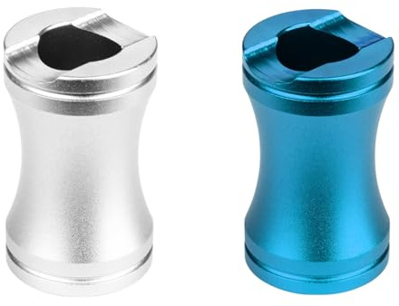 Gluttöter für Aschenbecher, Aluminium, 2 Stück, verschiedene Metallic-Farben (Silber + Blau)