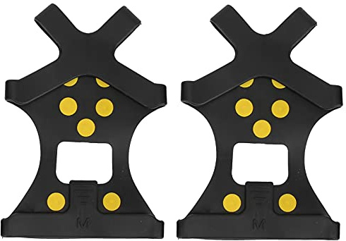 Buachois 10 Noppen Steigeisen Winter Klettern Schuhe Abdeckung, Anti-Rutsch Schnee EIS Klettern Schuh Spikes EIS Griffe Stollen Steigeisen Schuhe Abdeckung