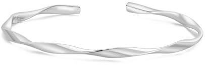 Philip Jones Silver Plated Spiral Cuff Bangle