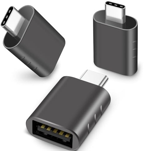 soodyoow Adattatore da USB C a USB 3 pezzi, Conversione da Thunderbolt 4/3 a USB 3.0 per iPhone 15 Pro Max, iPad Pro 2020/2018, MacBook Air, LG G5/G6, Samsung Galaxy Note 10(grigio)