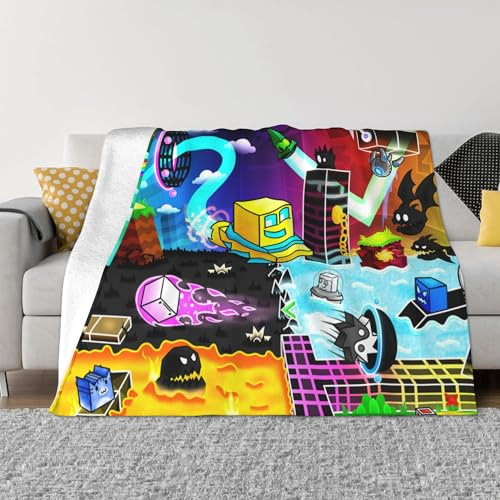 KKARNXOR Geometry Gaming Dash Blanket, Soft Blankets Cozy Lightweight for Women Men Boys Girls Sofa Couch Bedroom Living Rooms Warm All Season, Home Decor 60x50