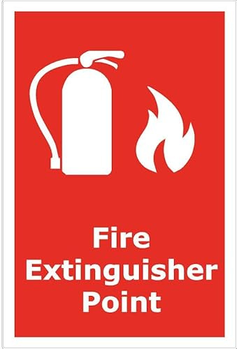Fire Extinguisher Point self-adhesive vinyl sign - 30 x 20 cm