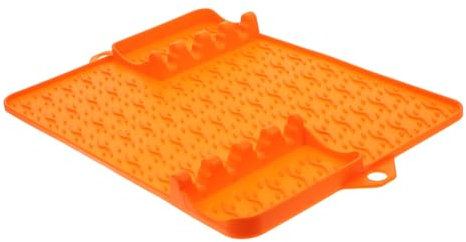 BESPORTBLE Versatile Silikon Grillmatte Hitzebeständige Unterlage Für Grillwerkzeuge Für BBQ Und Küchenarbeitsplatten Sorgt Für Ordnung Und Sauberkeit Beim Grillen