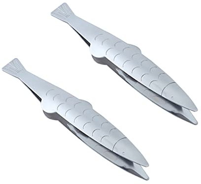 Cabilock 2pcs Stainless Steel Fishbone Clip Fishbone Tweezers for Kitchen Essentials for Cooking Utensils and Small Kitchen Tasks