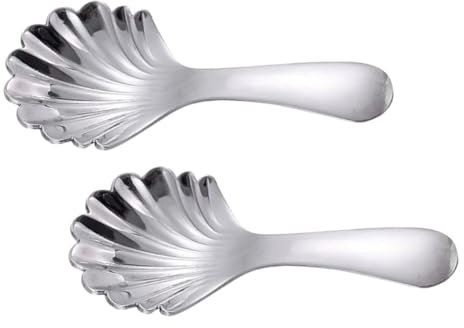 Alipis 2pezzi Cucchiaini Da Tè in Acciaio Inossidabile Spessi Design Forma Di Elegante Cucchiai Piccoli e Resistenti Per Dessert e Caffè Antiruggine e Portatili