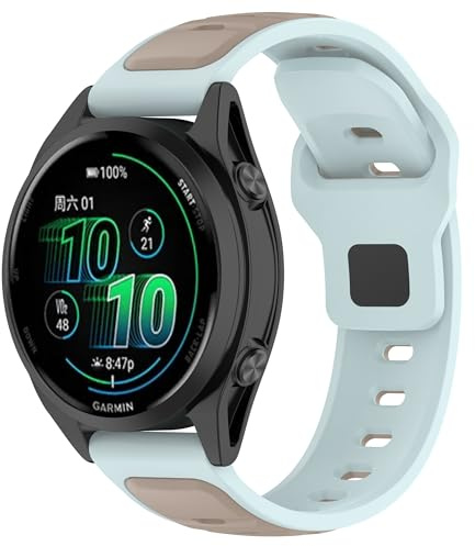 SITAFU 22 mm armband för män och kvinnor, sportband med snabb frigöring, kompatibel med Xiaomi Mi Watch/S1/S1 Active/Amazfit Bip 6 Ventilerade silikonklockband