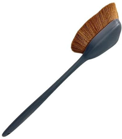 Moreeulsi Rückenbräunungsapplikator, Sonnenschutzpinsel-Applikator, langer Griff, Körper-Make-up-Pinsel für Konturierung, flüssige Grundierung, feuchtigkeitsspendendes Polieren, Bräunen