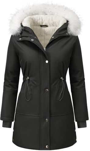 Vijamiy abrigo mujer de invierno chaqueta parka chaquetas Termico Abrigos Cálido Elegante Winter Jacket con Capucha Bolsillos