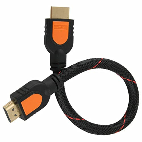 Western Gadget® 50cm Short HDMI Cable 1.4V Braided High-Speed Full HD 1080P 3D Ultra HD HDMI Cord for TV, PS4, Xbox, SKY, Home Theatre – Gold-Plated, Durable & Flexible