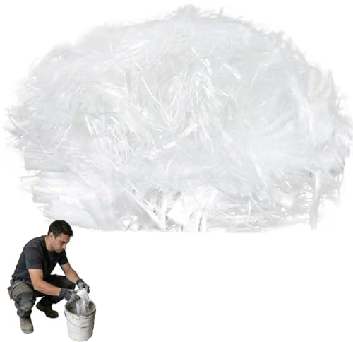 LEOINAER Fibra de Vidrio, 1 Paquete de 2.2 lbs, Refuerzo para Cemento, mortero y resinas, Ideal para Aplicaciones de construcción y DIY