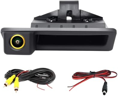Cámara de visión trasera compatible con BMW X1 X3 E39 E53 E82 E88 E84 E90 E91 E92 E93 E60 E61 E70 E71 E72 Retroceso AHD 2K lente ojo de pez cámara de estacionamiento trasera (720P) (100) 80P)