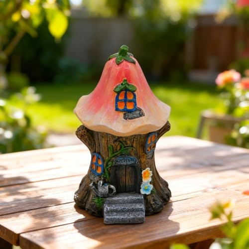 Decorazione in miniatura per esterni in resina con stile convenzionale per cortile e prato, perfetta per spazi a tema rustico