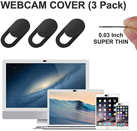 GEARGO Webcam Abdeckung Webcam Cover Kamera Abdeckung Sticker Privacy-Schutz für PC Laptop MacBook Pro iPad iPhone Kamera Handyzubehör 3er Set