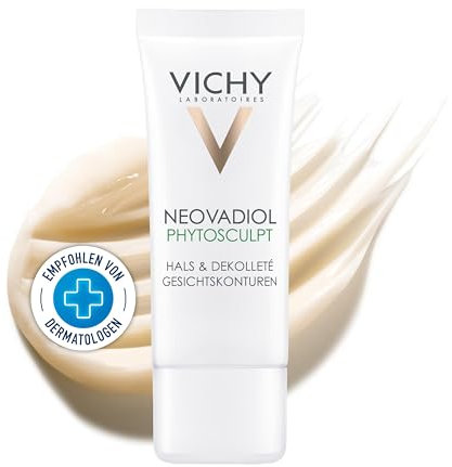 Vichy Neovadiol Phytosculpt, Crema Antirughe per Collo e Contorno Viso, Per Donne in Menopausa, Tonifica e Rimodella, Con Fitosterolo e Pro-Xylane, Ipoallergenico, 50 ml