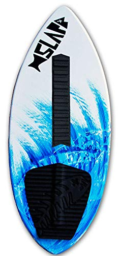 USA Made Slapfish Skimboard - Fiberglass & Carbon - Riders up to 140 lbs - 41 with Traction Deck Grip - Kids & Adults - 4 Colors (Blue Board + Arch Bar)