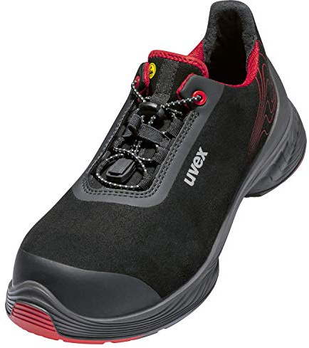 Uvex for Men Chaussures Basses SRC G2 6838251 ESD Low Safety Shoes S3 Size (EU) 51 Red/Black 1 Pair Durable and Sturdy