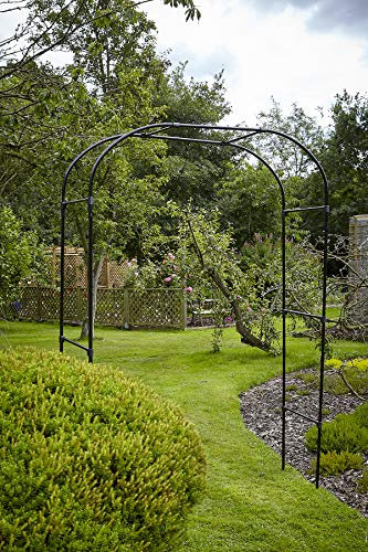 RUDDINGS WOOD 1.5m Wide Black Garden Arch Archway Entrance Climbing Rose Plant Trellis