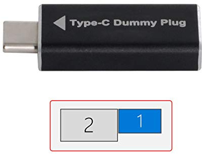 cablecc CY Virtual Display Adapter USB-C Typ C DDC EDID Dummy-Stecker Headless Ghost Display Emulator 1920x1080p @ 60Hz