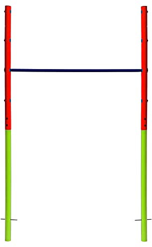 Best Sporting Garten-Turnreck Einzel-Turn-Reck, Garten-Reck, grün-rot-blau, Rot, 154 x 118 cm, 61390