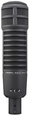 Electro-Voice RE 20 Dynamic Brodcast Cardioid Wide Diaphragm Variable-D Microphone to Minimize Proximity Effect