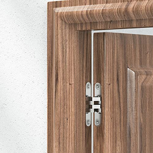 Türbänder 2 stücke Edelstahl verstecktes Scharnier 7specification versteckte Formmontage-Türscharnier, Türmöbel-Hardware (Size : 28X118mm)