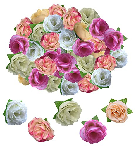Tucireat Künstliche Blumen 100 Stück Rosenköpfe Gefälschte Künstliche Rosen Blumen Kunstrose Rose Fake Rosen Blütenköpfe Rosen Köpfe Künstliche Blumenköpfe Künstliche Blumen Rosen Kunstblumen Rosen