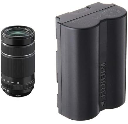 FUJIFILM Fujinon XF70-300mmF4-5.6 R LM OIS obiettivo zoom, stabilizzato OIS, resistente agli agenti atmosferici, Nero & NP-W235 LI-ION AKKU