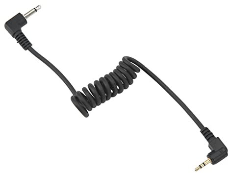 Camera Shutter Cord 2.5mm to 3.5mm Gold Plated Joint Plastic Elastic Flash Trigger Shutter Release Cable for Shooting Remote Shutter Release Cord Camera Shutter Cord