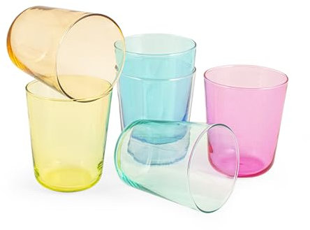 Luminarc Pasabahce Set 6 Bicchieri Otto colorati cl 31