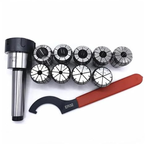 MTB2 MTB3 MTB4 ER16 ER20 ER25 ER32 Federklemmen-Set ER Spannzangenfutter Anzug Morsegriff Fräsdrehwerkzeug ER Spannzangenfutter(MTA5-ER32-18Pcs-01)