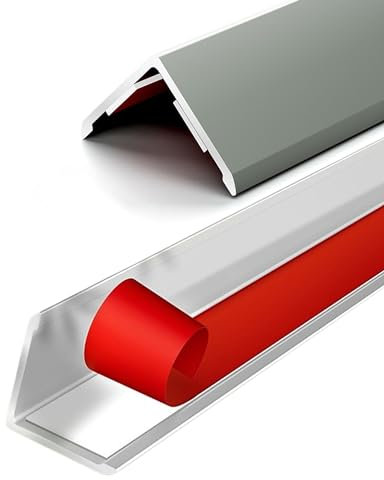 Raouoae Dachabschlussleiste Aluminium 3 Stück 80-150 cm Dekorative Wandleiste Aus Metall Wandabschluss Für Arbeitsplatte Leiste Für Küche Und Wohnzimmer(Gray B,L:47.2 W:1in)